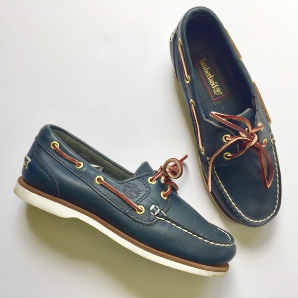 timberland boat shoes navy blue